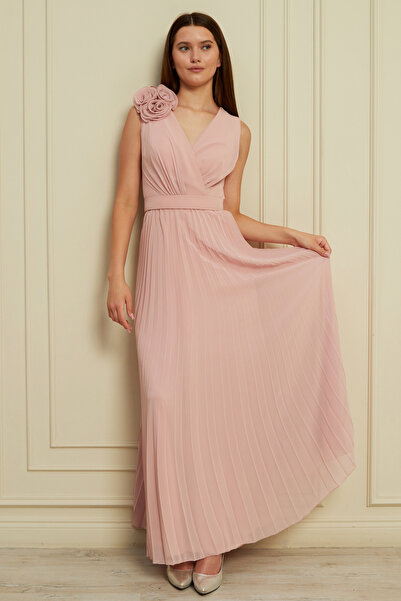 Rosalie Pileli Maxi Elbise