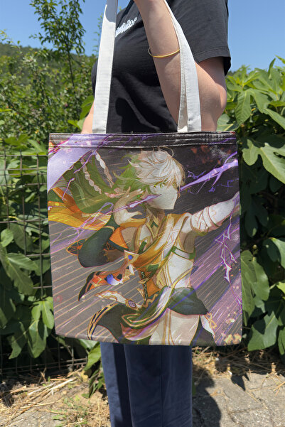 ZipZap Sethos Genshin Impact V2 Double-Sided Canvas Print Tote Bag Anime Bag