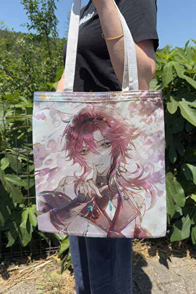ZipZap Heizou Genshin Impact V2 Double-Sided Canvas Print Tote Bag Anime Bag
