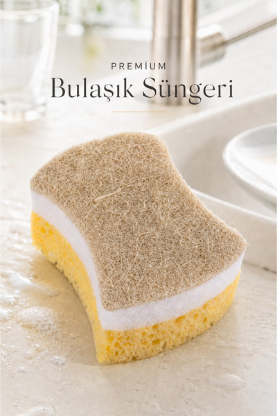 Ezupack Sisal Keçe Premium Lifli Bulaşık Süngeri – Özel Dokulu, Dayanıklı Gen...