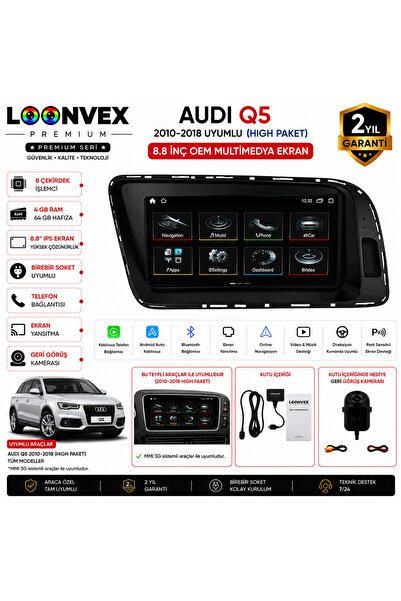 LOONVEX Audi Q5 2010-2018 (High Paket) OEM Multimedya Ekran