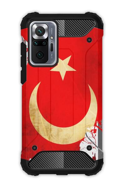 EGSTECH Redmi Note 10 Pro Case Army Tank Full Protection Anti-Shock - Turkish...