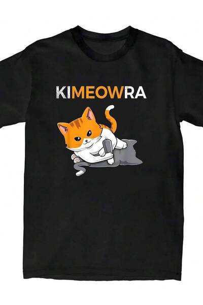 26LIK Kawaii Jiu Jitsu Kimura Cute Cat Funny BJJ T-Shirt Women Casual T-Shirt...