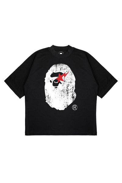 PURE EFFECT Unisex oversize A BATHING APE majica sa zvezdastim okom, širokog ...