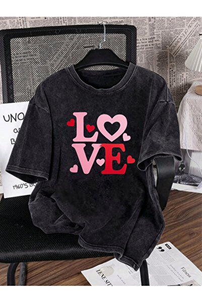 Pink Sky Unisex Oversize Vintage Washed Street Style Μόδα του δρόμου Βαμβακερ...