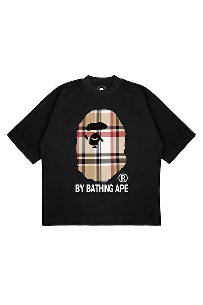 PURE EFFECT Ουνισέξ Όβερσάιζ A BATHING APE X BURB T-shirt με στάμπα, σε φαρδι...