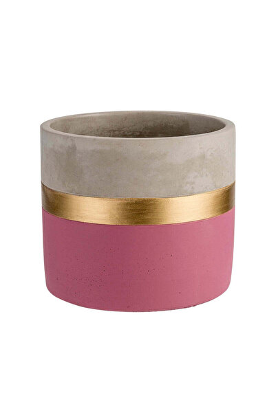Cosy & Trendy Suport decorativ pentru ghiveci, roz, din ciment, Ø13.8 x 11.5 ...