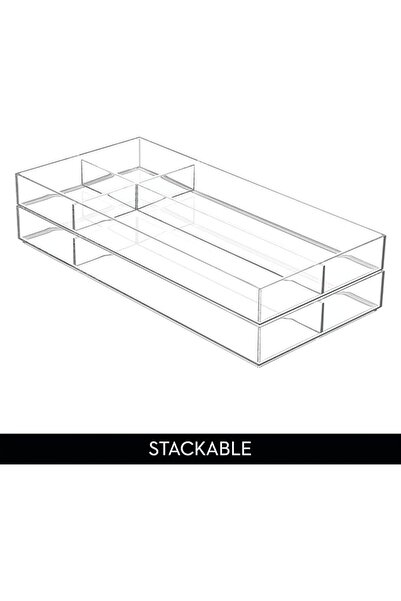 Interdesign Idesign clarity plastic drawer organizer, storage container for v...