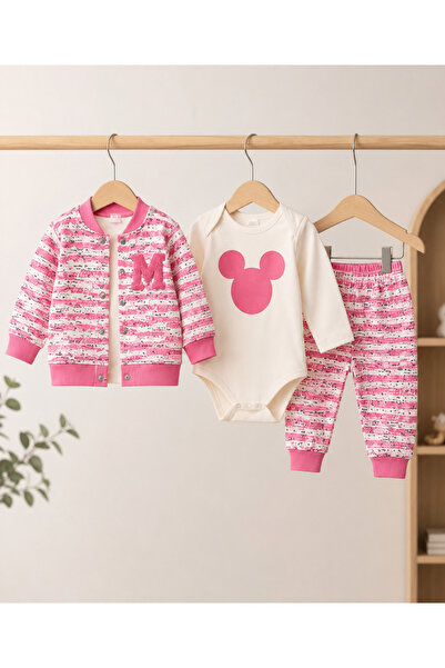 Milanlı Kids Baby Girl 3-Piece Cotton Seasonal Set