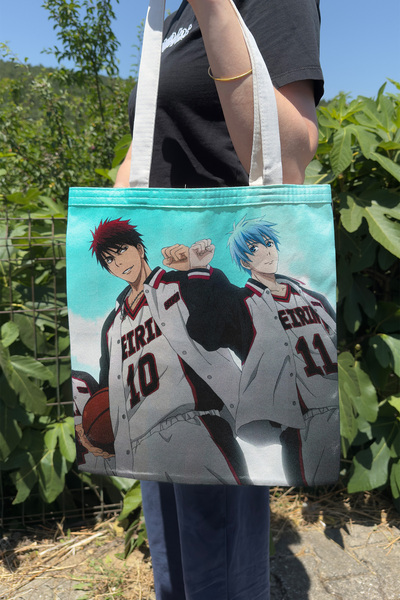 ZipZap Kuroko No Basket V4 Summer Winter Double-Sided Canvas Printing Tote Ba...
