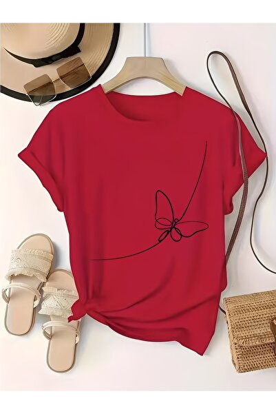 puolikuu Unisex Comfortable Fit Tshrit Printed Tshirt