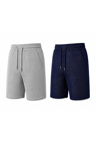 SURMARİ Set de 2 și 3 pantaloni scurți unisex cu model de ploaie, confortabili