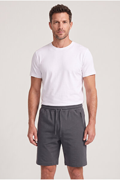OBJE Men's Smoked Shorts with Hidden Zipper Pockets