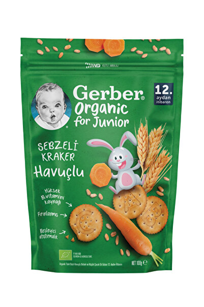 GERBER Organik Tahıl Bazlı Havuçlu Sebzeli Kraker 100 g