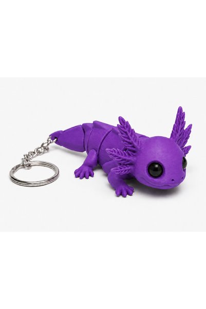 Generic Brand Movable Axolotl Keychain - Adorable Articulated Bag Charm