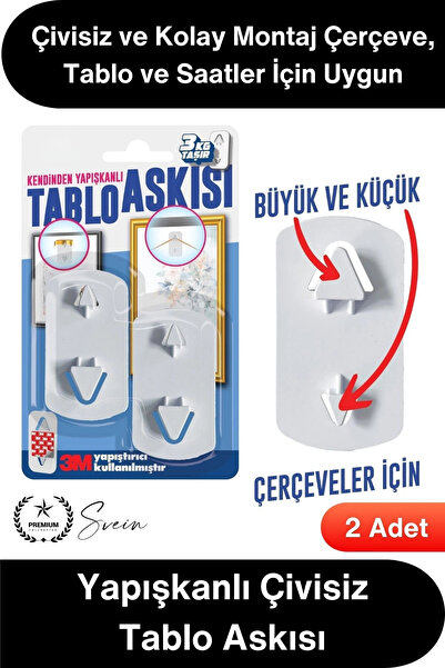 Svein #TabloBandı Yapışkanlı Çivisiz Tablo Askısı 3M Güçlü Duvar Askı Aparatı...