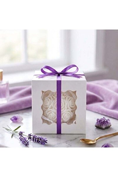 aurora naturalis Aurora-Naturalis Handmade Rose Ball Candle – Pure White, War...