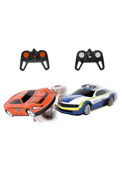 Jumbo Set mașini de ciocnire cu telecomandă, Poliție și de Curse, 1:20