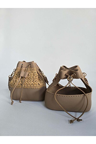 Desaryou Vlt Drawstring Shoulder Bag Kit - Beige