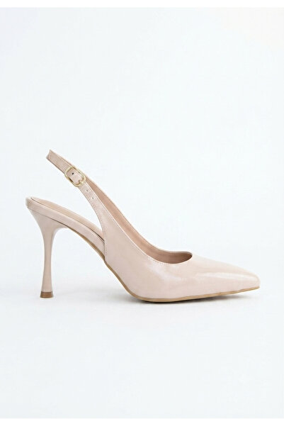 Zerenyus Kentay Beige Pointed Toe Thin Heeled Shoes 9 cm