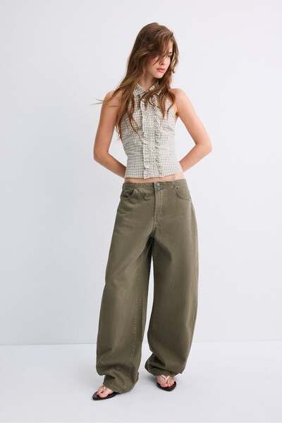 Stradivarius Ayarlanabilir barrel pantolon