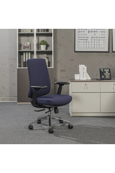 Midas Furniture كرسي مكتب فياسو متوسط الارتفاع باللون الأزرق