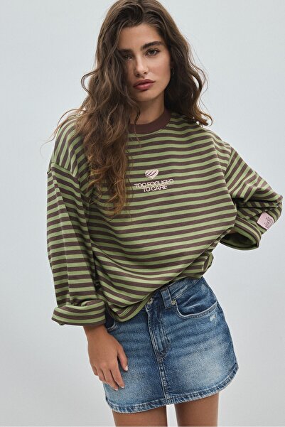 Stradivarius Striped sweatshirt
