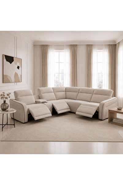 Roots Furniture أريكة لوكسورا الرمادية المتحركة ذات المحركات الكهربائية
