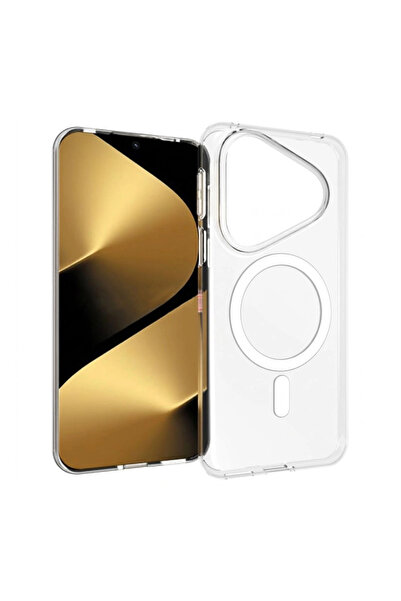 Forzacase Huawei Pura 90 Pro ile uyumlu ClearMag Serisi Magsafe Özellikli Kri...