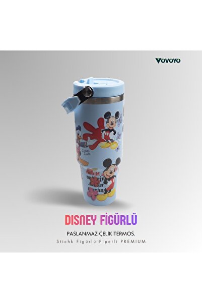 vovoyo Disney Figürlü Premium Paslanmaz Çelik Termos