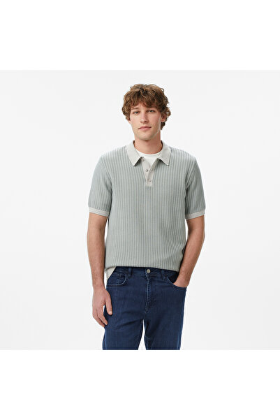 Nautica Erkek Gri Regular Fit Kısa Kollu Triko