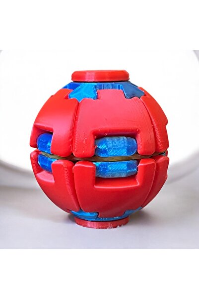 ZEKTON Basmalı Döner Spinner Ball Stres Topu 6 Cm - Mekanik Tuşlu Odaklanma V...