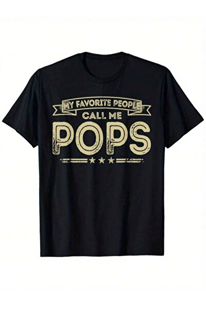 KYMC07 تي شيرت My Favorite People Calls Me Pops Loose Style جديد للجنسين بأكم...