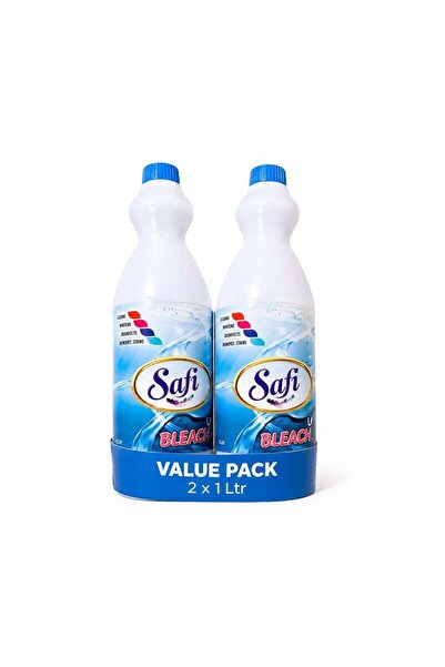 safi Liquid Bleach, 1L, pack of two | Powerful Household Disinfectant & Cloth...