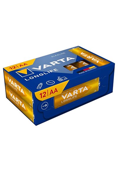 Varta Longlife AA Kalem Pil 12’li Alkalin Pil 1.5V Orijinal Alman Üretimi