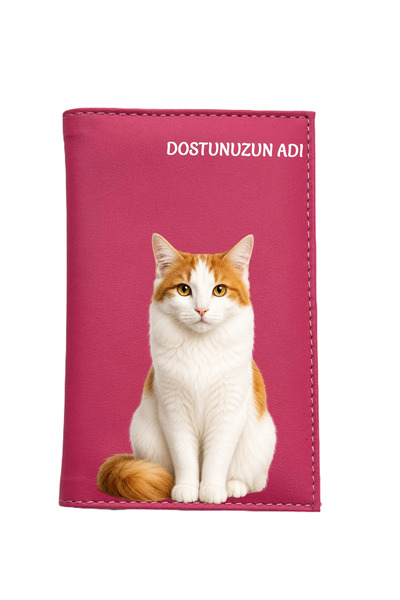JesPawty Van Kedisi Kedi Sağlık Karnesi Kılıfı Kişiye Özel İsim Baskılı