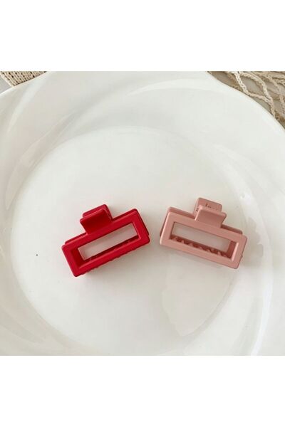 idei Set 2 bucăți clești de păr din plastic durabil cu arc metalic, fixare st...