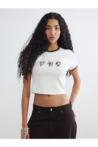 LC Waikiki Vizyon New Season Powerpuff Girls Printed Women's Crop Top