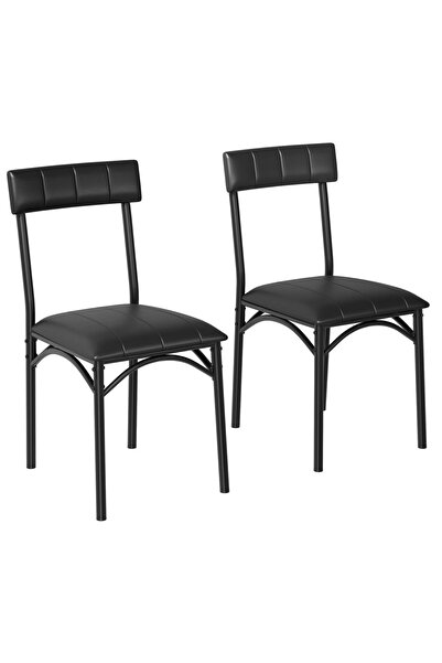 Garvee Modern PU Leather Dining Chairs Set of 2 - Upholstered High Back, Stur...