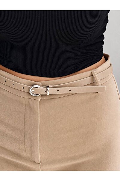 LİA KEMER Know Women's Silver Buckle Belt Waist Belt Jacket Belt Dress Belt T...