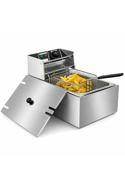 Rovitech Friteuză electrică, 6L, 2500W, termostat reglabil, inox