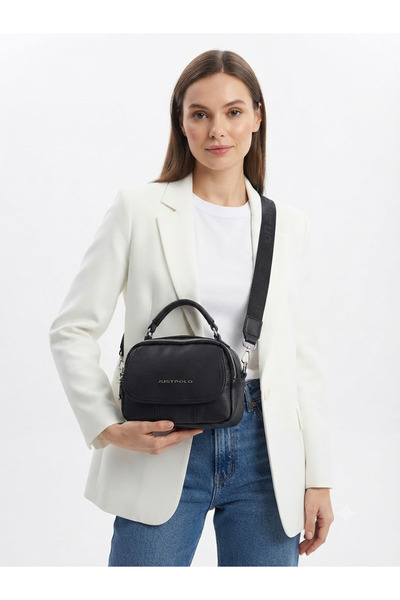Just Polo Women's Black Hand and Shoulder Bag-Bd7032Bd