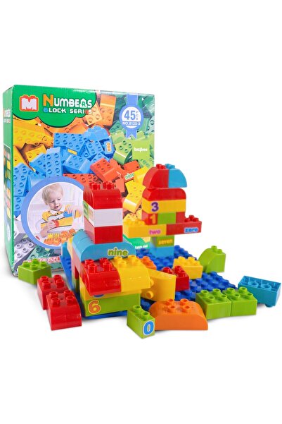 BAYBEE 45 Pcs Stacking Numbers Building Blocks Set for Kids, Learning Activit...