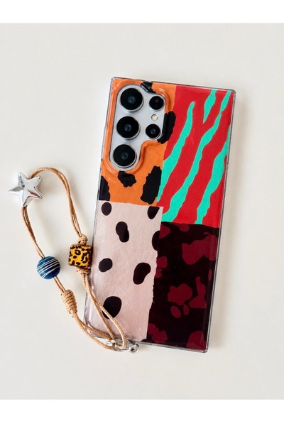 Go Aksesuar Galaxy S26 ULTRA Uyumlu SHİNE Charm LEOPAR Tasarımlı Oyuncaklı Silikon Kılıf