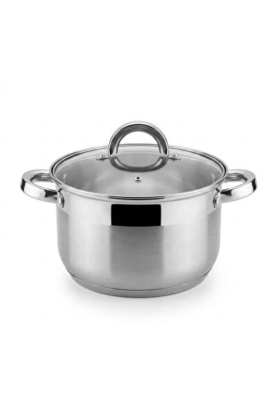 AKDC Kaisa Villa Stainless Steel Cooking Pot with Glass Lid 3.9 L