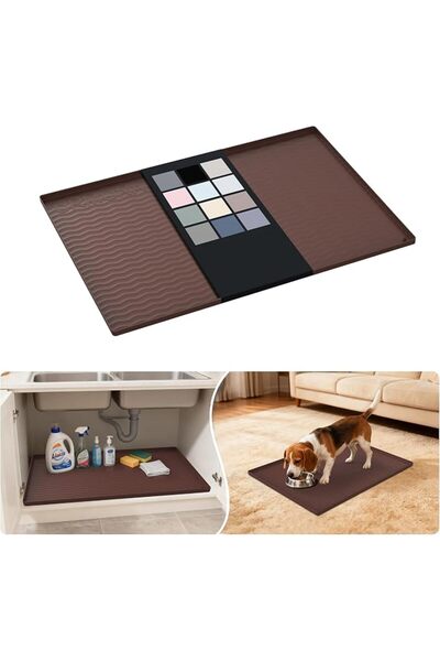 GENERAL URMONA Waterproof Silicone Under Sink Mat Shelf Liner for Kitchen and...