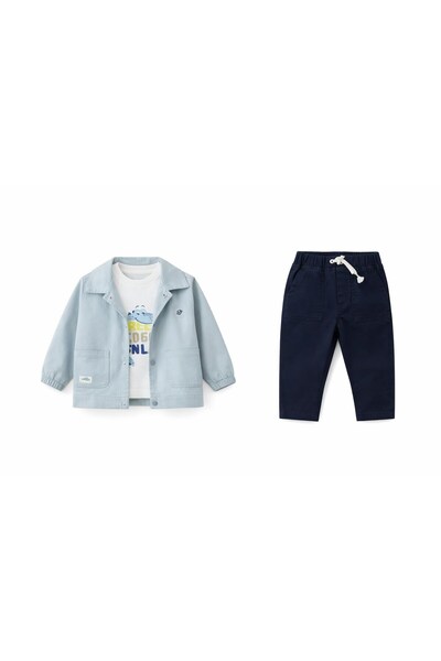 SweetMe Sweet Me Baby Boy Jacket 3-Piece Set 9-36 Months Mint