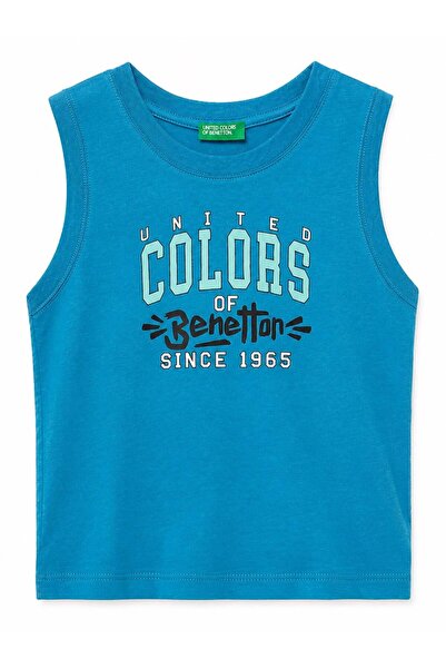 United Colors of Benetton Pamučna potkošulja sa logotipom za dečake, tiskana,...