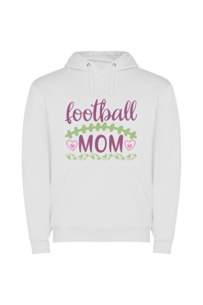 iLovePrints Gram's Gridiron Glam Φούτερ με κουκούλα σε χρώμα Λευκό