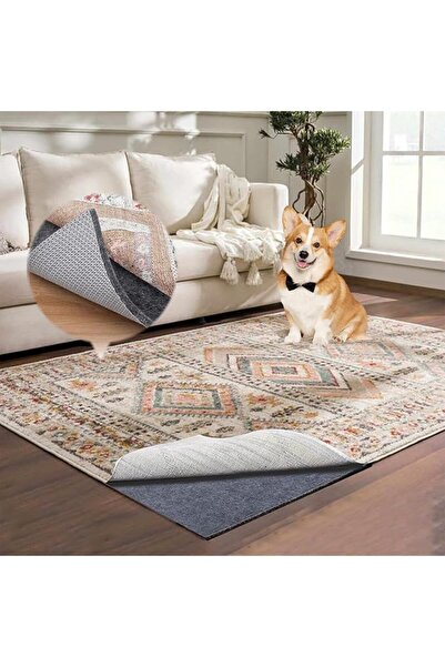 LIODUX Dual Surface Felt Non Slip Rug Pad, Thick Carpet Liner for Hardwood Fl...